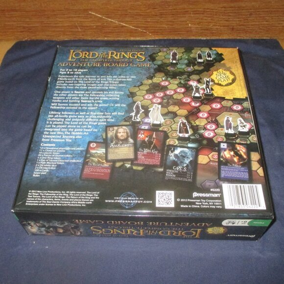 Lord Of The Rings Complete Trilogy Adventure Board Game Deluxe Edition Pressman - Picture 2 of 6
